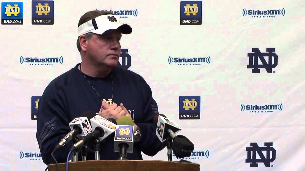 Notre Dame Football - Brian Kelly Post Practice Media Session - April 18, 2012