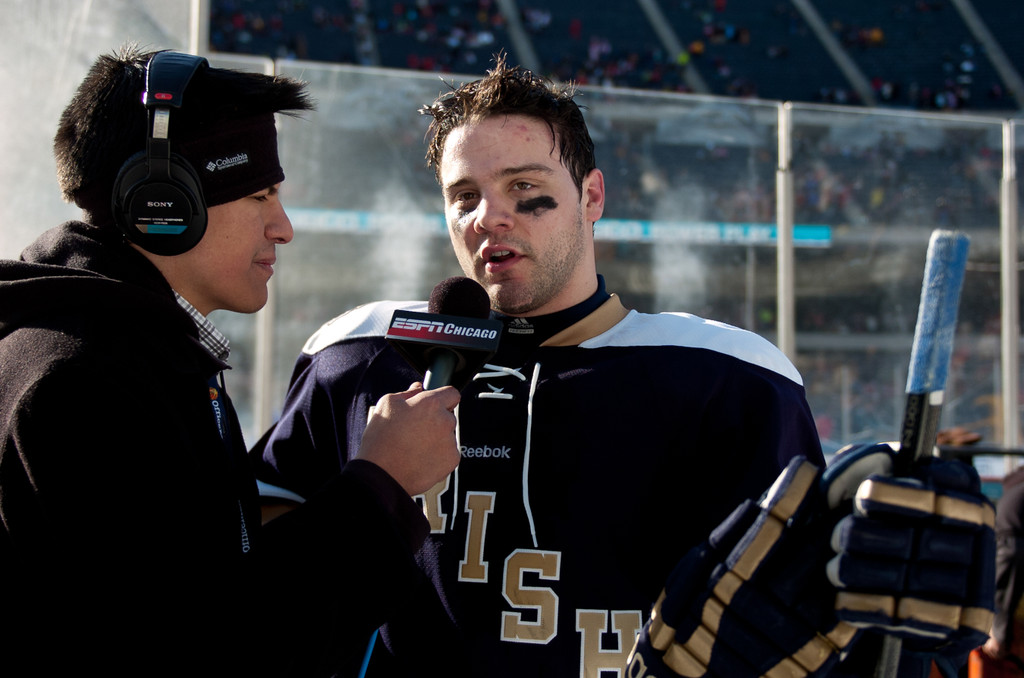 Notre Dame Men's Ice Hockey v Miami at Hockey City Classic on 02-17-2013