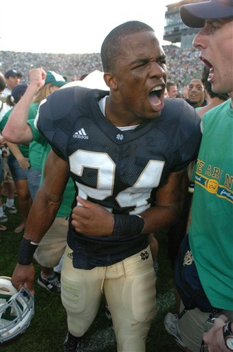 The Last Word… Dwight Ellick, celebrating the win over Michigan this season, hopes to have more reason for celebration against #15 Purdue this weekend.