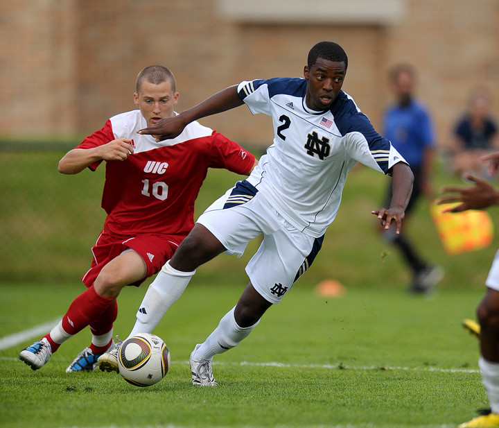 Notre Dame Tops UIC 3-2 In Exhibition Opener Junior central defender Aaron Maund put the Irish on the board in the 13th minute.
