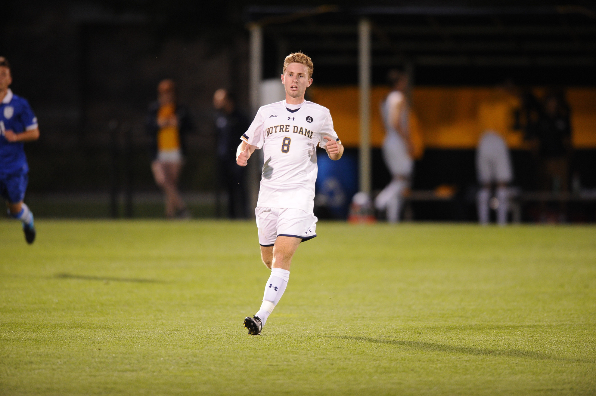 #5 Irish Blank #24 USF In Berticelli Opener Jon Gallagher notched the winning Notre Dame goal in the 10th minute of a 2-0 victory over No. 24 USF on Friday at Alumni Stadium