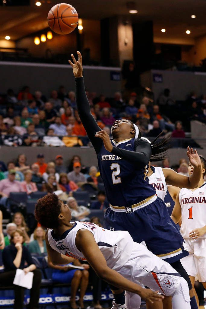 No. 3 Notre Dame 74, Virginia 46