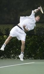 Junior Ryan Keckley beat a nationally-ranked doubles team for the fifth time in his career.