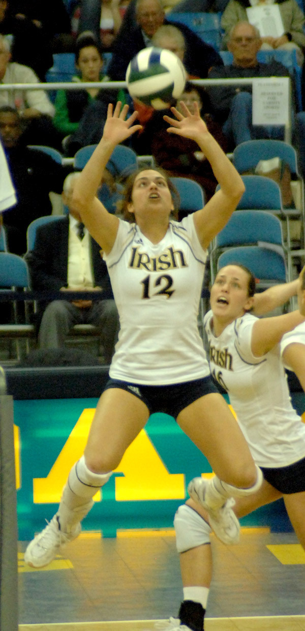 Notre Dame Bows Out Of BIG EAST Tournament After Loss To No. 22 Louisville Coming off the bench to contribute six assists and an ace was sophomore setter Jamel Nicholas.