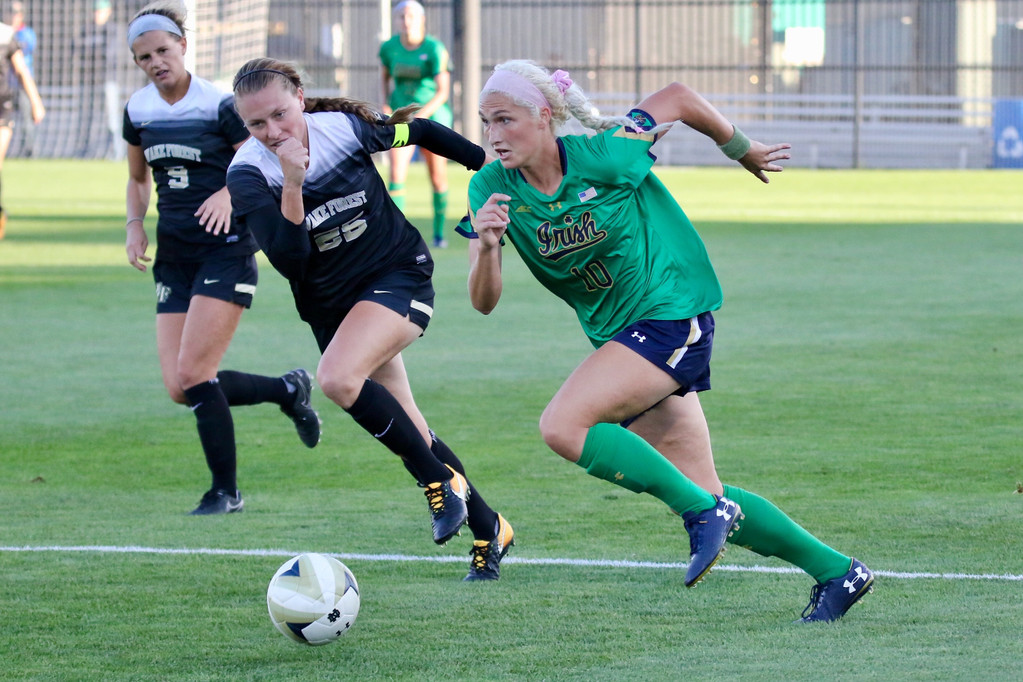 #22 Notre Dame vs #20 Wake Forest on September 29th 2017, at Alumni Stadium