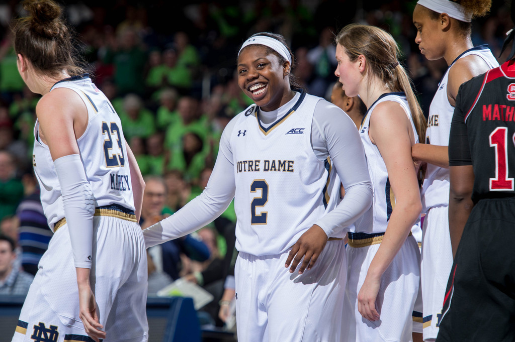 No. 3 Notre Dame, 82 vs. NC State, 46