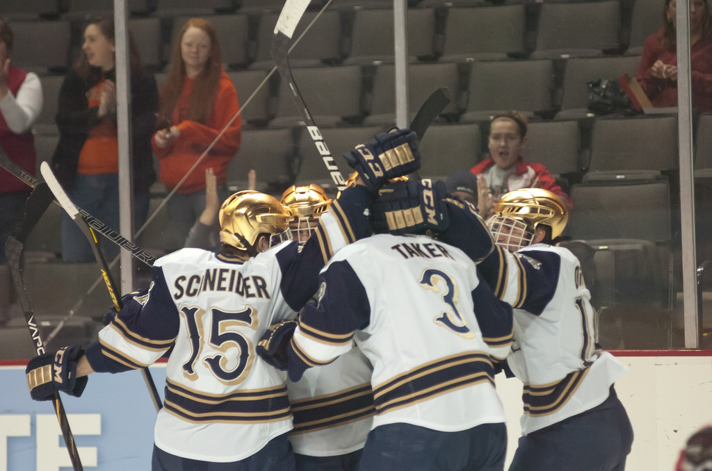 Notre Dame Men's Ice Hockey falls to St. Cloud State on 03-30-2013