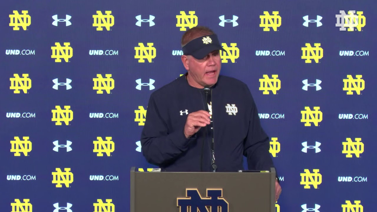 @NDFootball | Brian Kelly Post Practice Press Conference