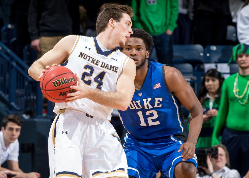 Pat Connaughton had 13 points and 12 rebounds in Notre Dame's 77-73 win over Duke on Jan. 28.