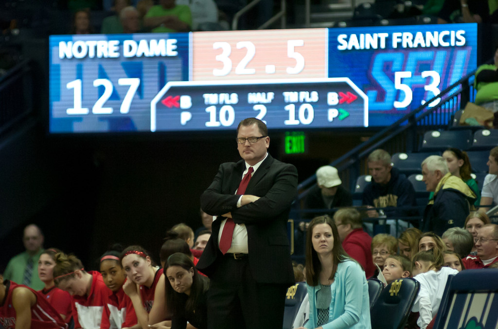 Notre Dame Women's Basketball vs Saint Francis 12-31-2012