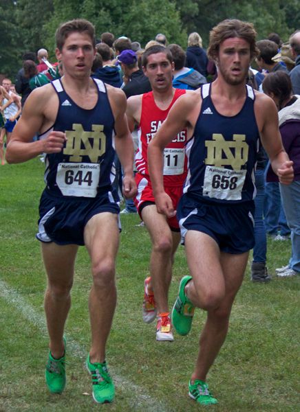 Senior Jordan Carlson (left) led the Irish at the NCAA Regionals.