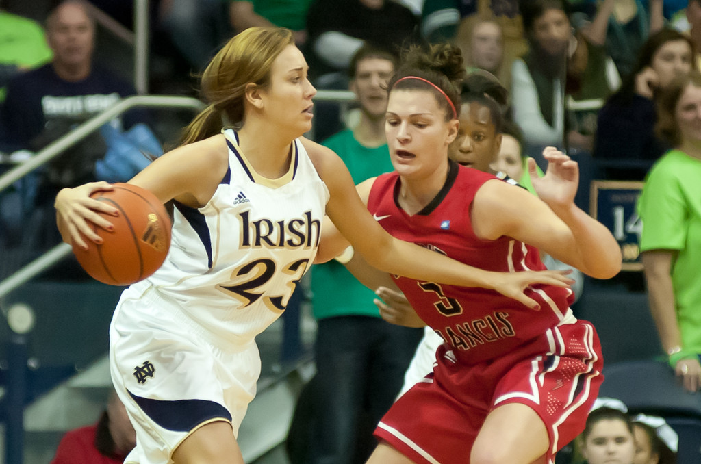 Notre Dame Women's Basketball vs Saint Francis 12-31-2012