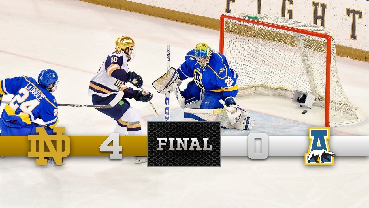 Notre Dame Hockey Highlights vs. Alaska Fairbanks