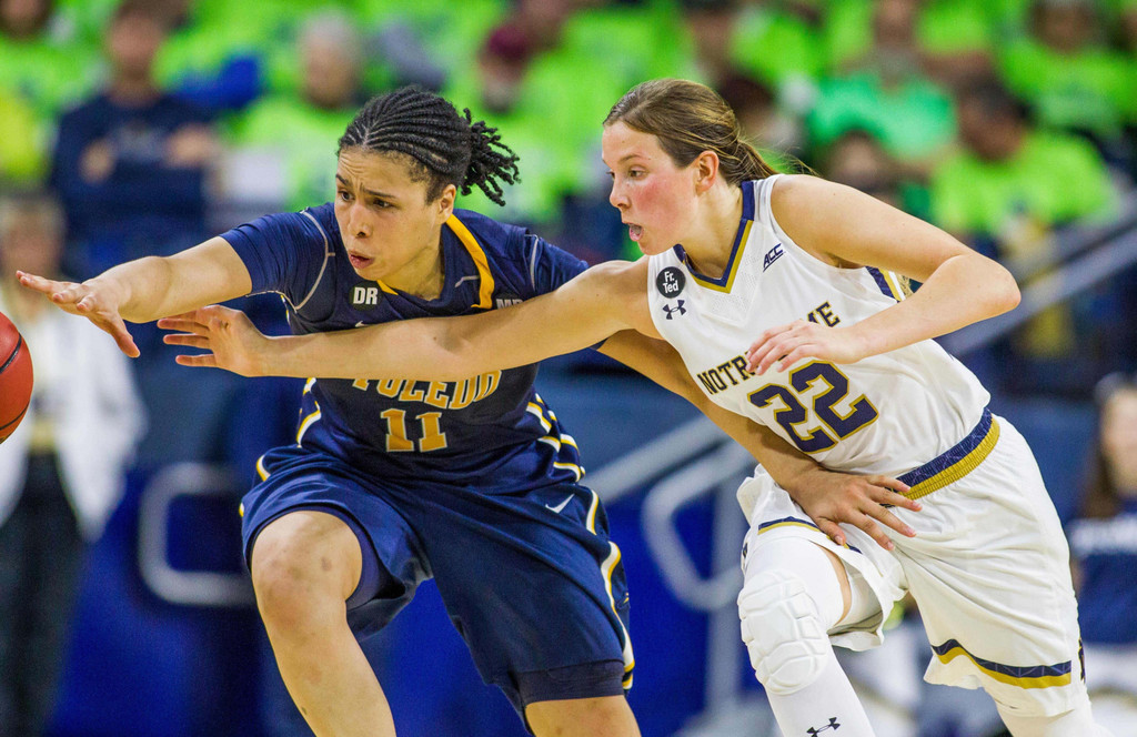 No. 3 Notre Dame 74, Toledo 39