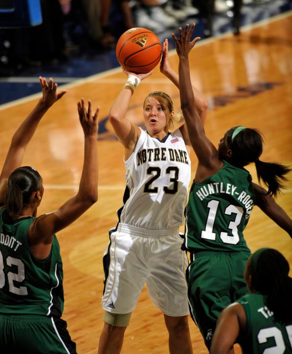 Senior guard/tri-captain Melissa Lechlitner scored a career-high 19 points in Notre Dame's 62-51 win over Purdue last season.