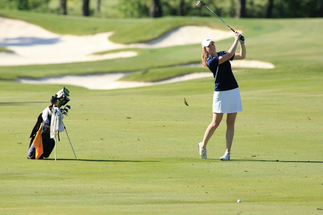 Becca Huffer fired a four-over par 76 in the final round of the NCAA Central Regional.  She finished in a tie for 26th in the tournament with a 12-over par 228.