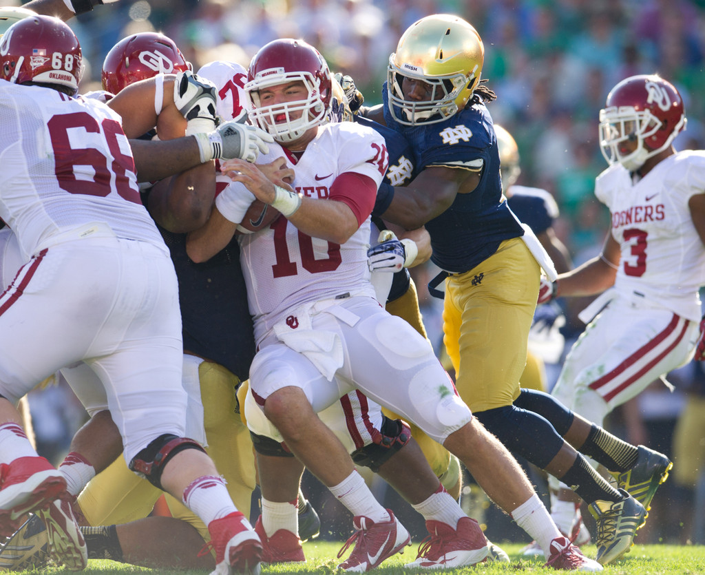 No. 22 Notre Dame vs. No. 14/12 Oklahoma (USATSI)