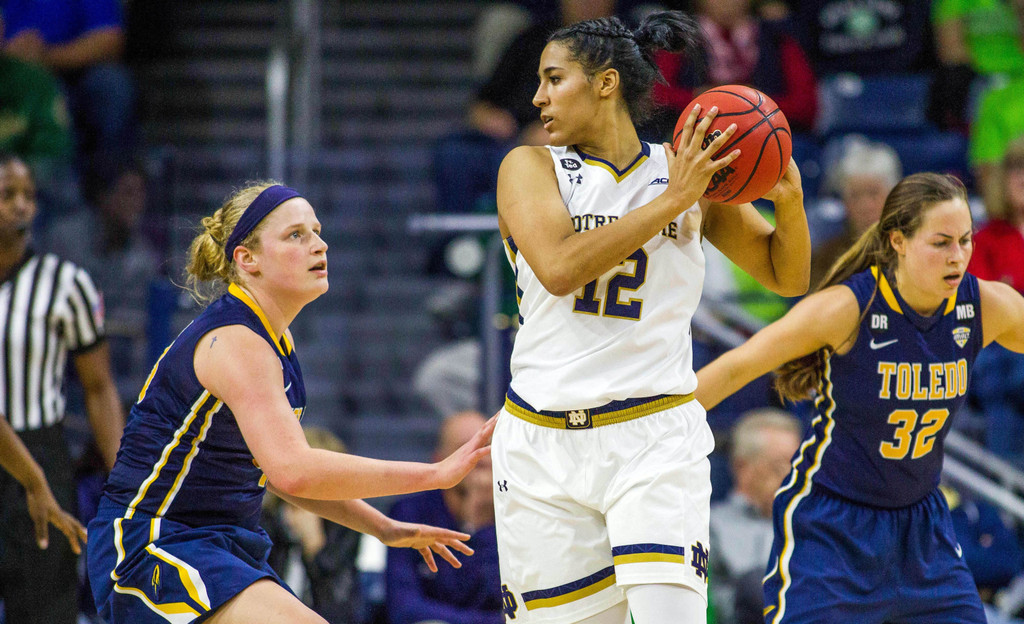 No. 3 Notre Dame 74, Toledo 39