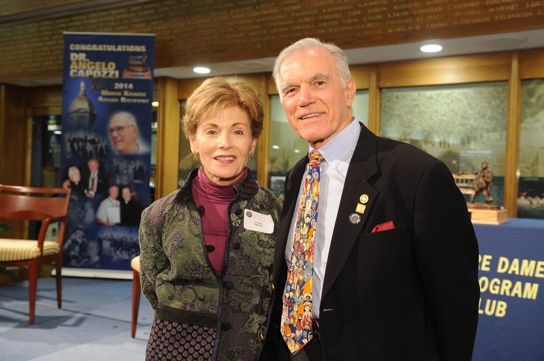 2014 Moose Krause Distinguished Service Award honoree Dr. Angelo Capozzi ('56, baseball) and his wife, Louise.