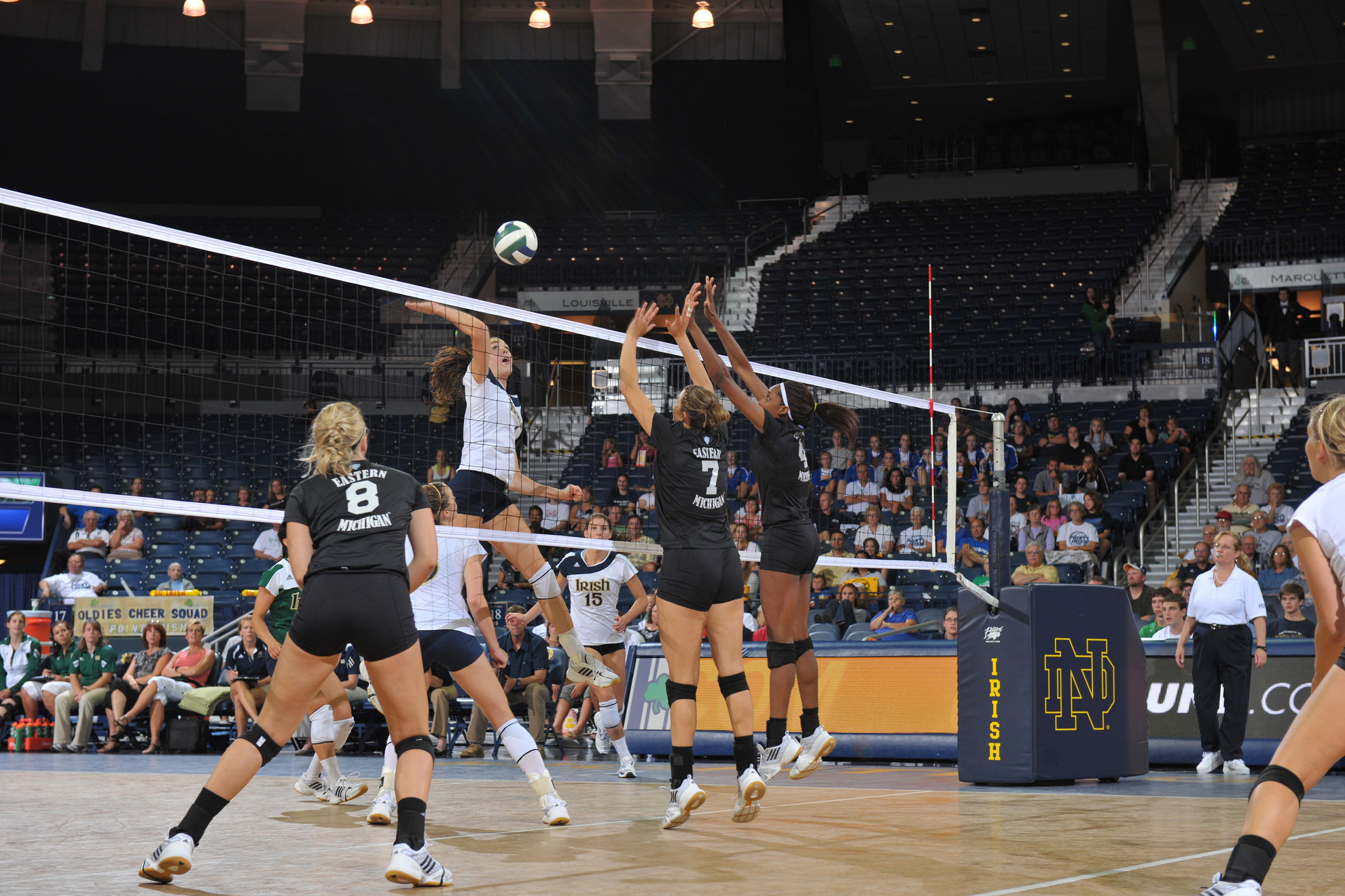 Irish Close Weekend With 3-1 Win At St. John’s Sophomore Sam Brown had a pair of pivotal kills during a match-clinching fourth set at St. John's.