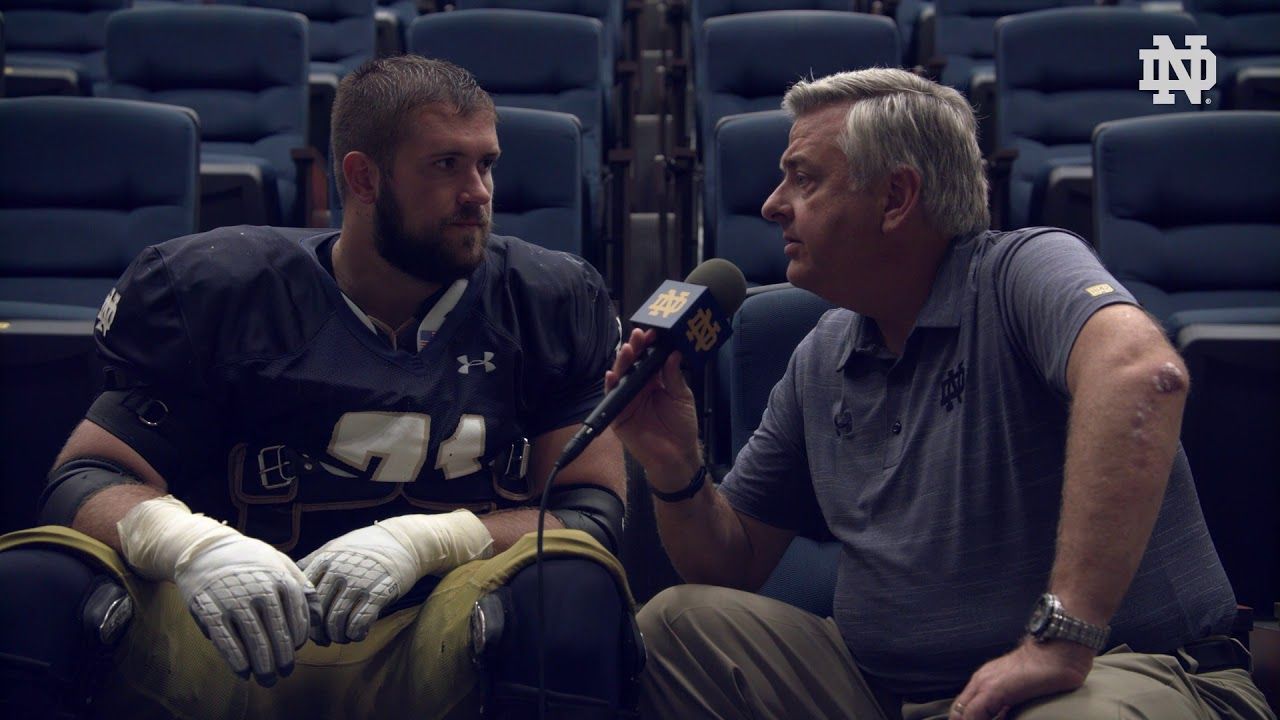 @NDFootball | Post Practice Interview: Alex Bars