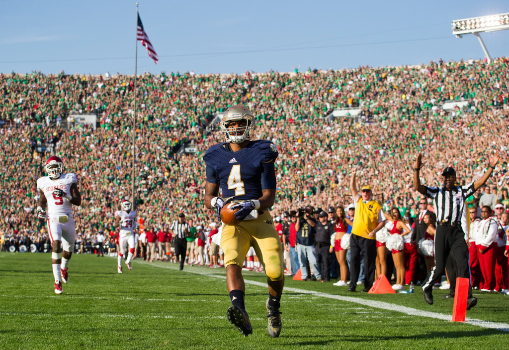 No. 22 Notre Dame vs. No. 14/12 Oklahoma (USATSI)