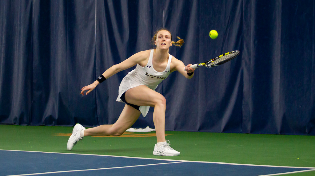 Brooke Broda during the ACC match between University of Notre Dame vs. University of Louisville at Eck Center on March 8, 2019 in South Bend, Indiana.