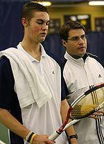 Todd Doebler (right) is the first Irish coach to be named the region's top assistant twice.