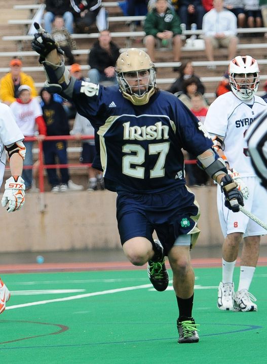 Ryan Hoff notched six points on five goals and an assist in Notre Dame's 13-7 win over Vermont on Saturday.