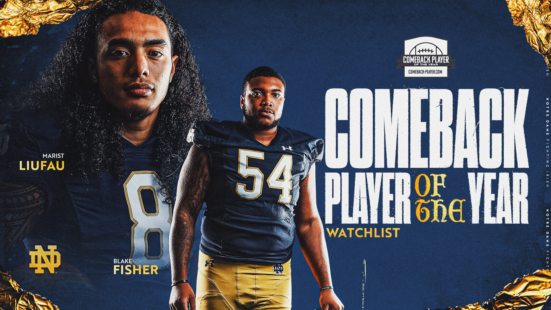 Fisher and Liufau Named to Comeback Player of the Year Fisher and Liufau Named to Comeback Player of the Year