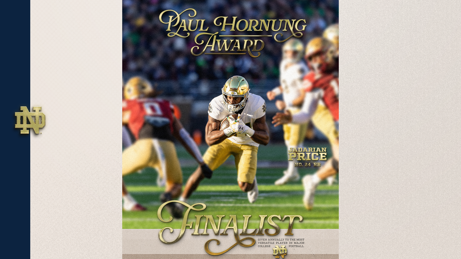 Price Named Finalist for Paul Hornung Award Price Named Finalist for Paul Hornung Award