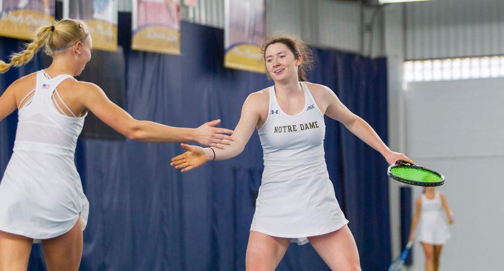 Bess Waldram during the ACC match between University of Notre Dame vs. University of Louisville at Eck Center on March 8, 2019 in South Bend, Indiana.