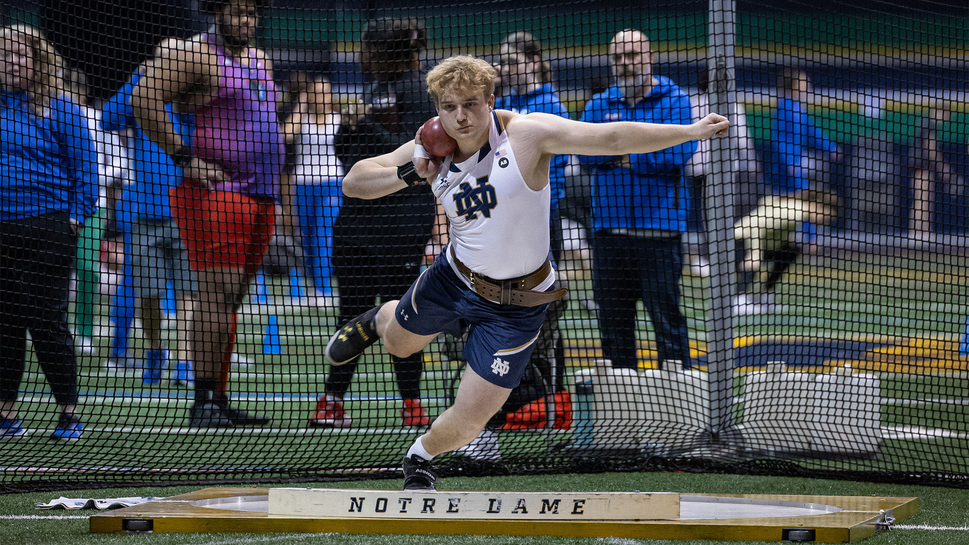 Irish Compete at Fairgrounds, Grand Valley Meets Evan Himes competes in the shot put