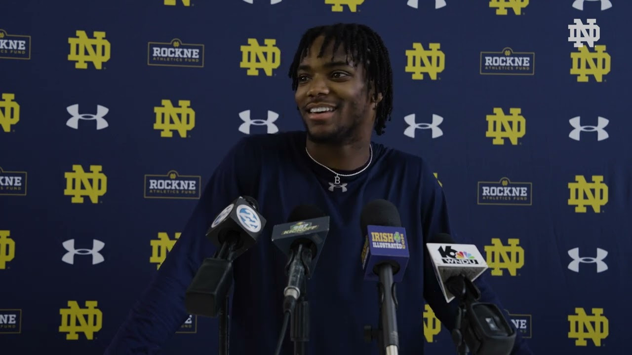Benjamin Morrison | Post Practice | Notre Dame Football