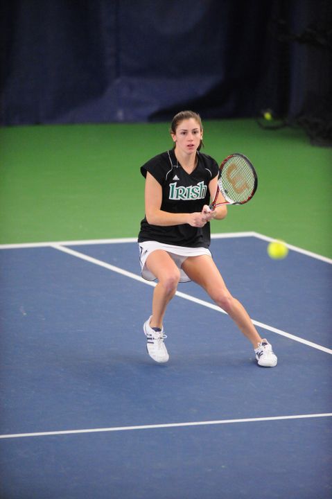 Shannon Mathews, along with teammate Jennifer Kellner, earned a hard-fought 8-5 win at No. 2 doubles for the Irish.