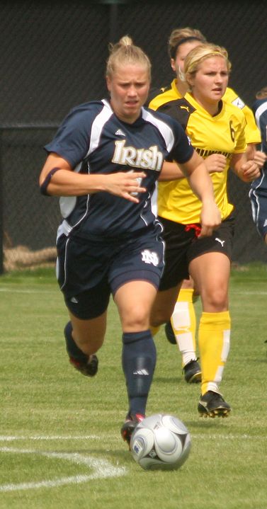 Notre Dame senior forward/tri-captain Michele Weissenhofer was selected in the fourth round (33rd overall) by the Chicago Red Stars in the 2010 Women's Professional Soccer (WPS) Draft, which was held Friday in Philadelphia.