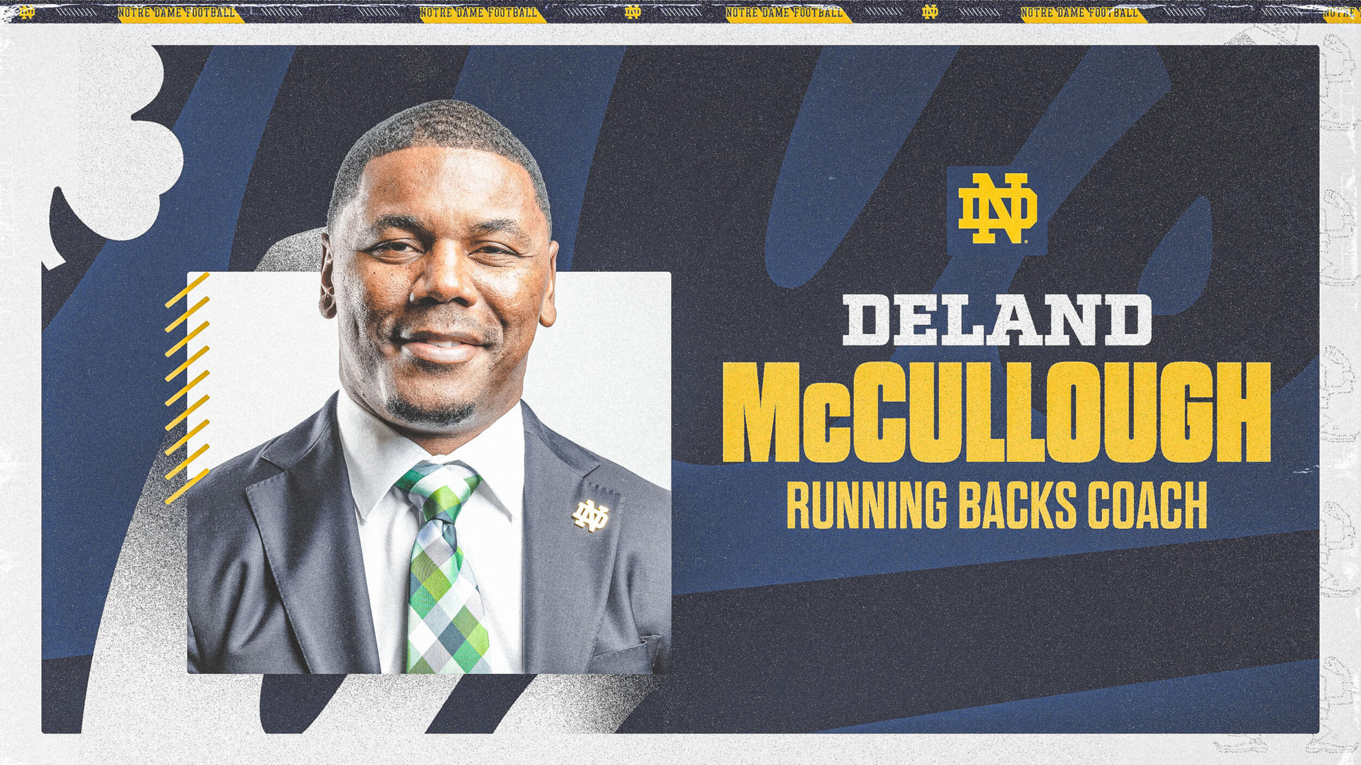 Irish Select Deland McCullough as Running Backs Coach Irish Select Deland McCullough as Running Backs Coach