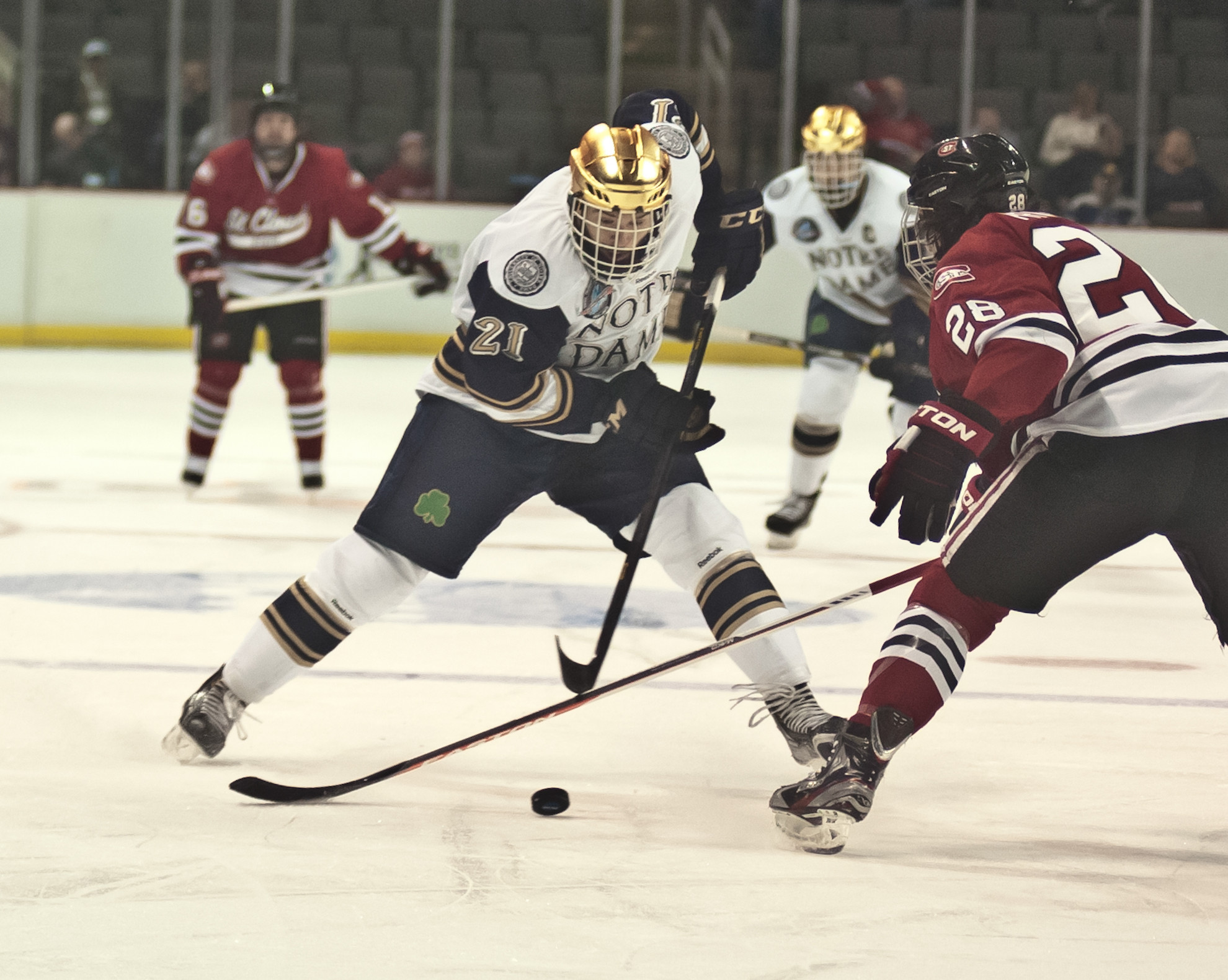 Crashing The Boards Senior right wing Bryan Rust scored his first goal of the season, short-handed, in the 2-1 loss to Vermont.
