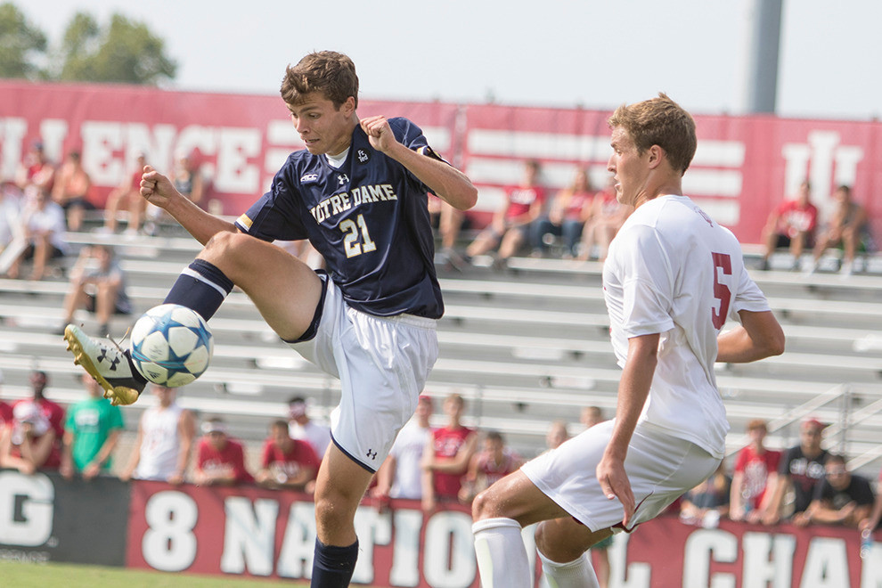 #4 Irish Stun #14 Indiana On Overtime Tally Freshman Thomas Ueland made the most of his first career collegiate goal on Sunday, scoring in the 109th minute to help Notre Dame down Indiana 1-0 in Bloomington