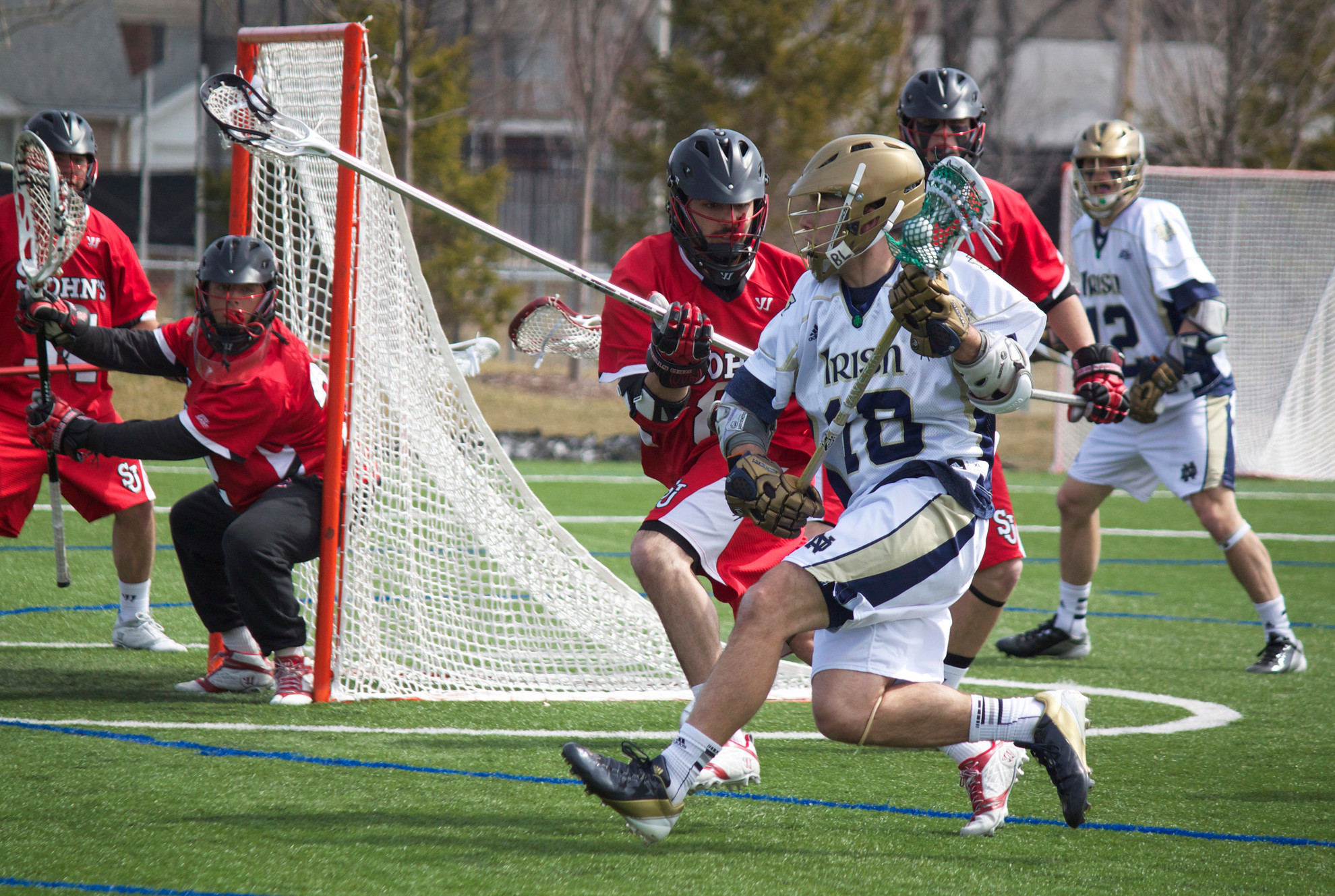 Second-Half Surge Propels #4 Notre Dame To 13-8 Win At Providence Senior attackman Sean Rogers matched a career-high mark of five points with four goals and one assist.