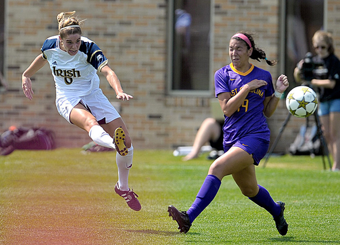 Irish Spread Wealth In 5-0 Win Over East Carolina Freshman forward Anna Maria Gilbertson scored her fifth goal of the season, and first career match-winning goal, just 6:09 into Notre Dame's 1-0 victory at Villanova Sunday afternoon.