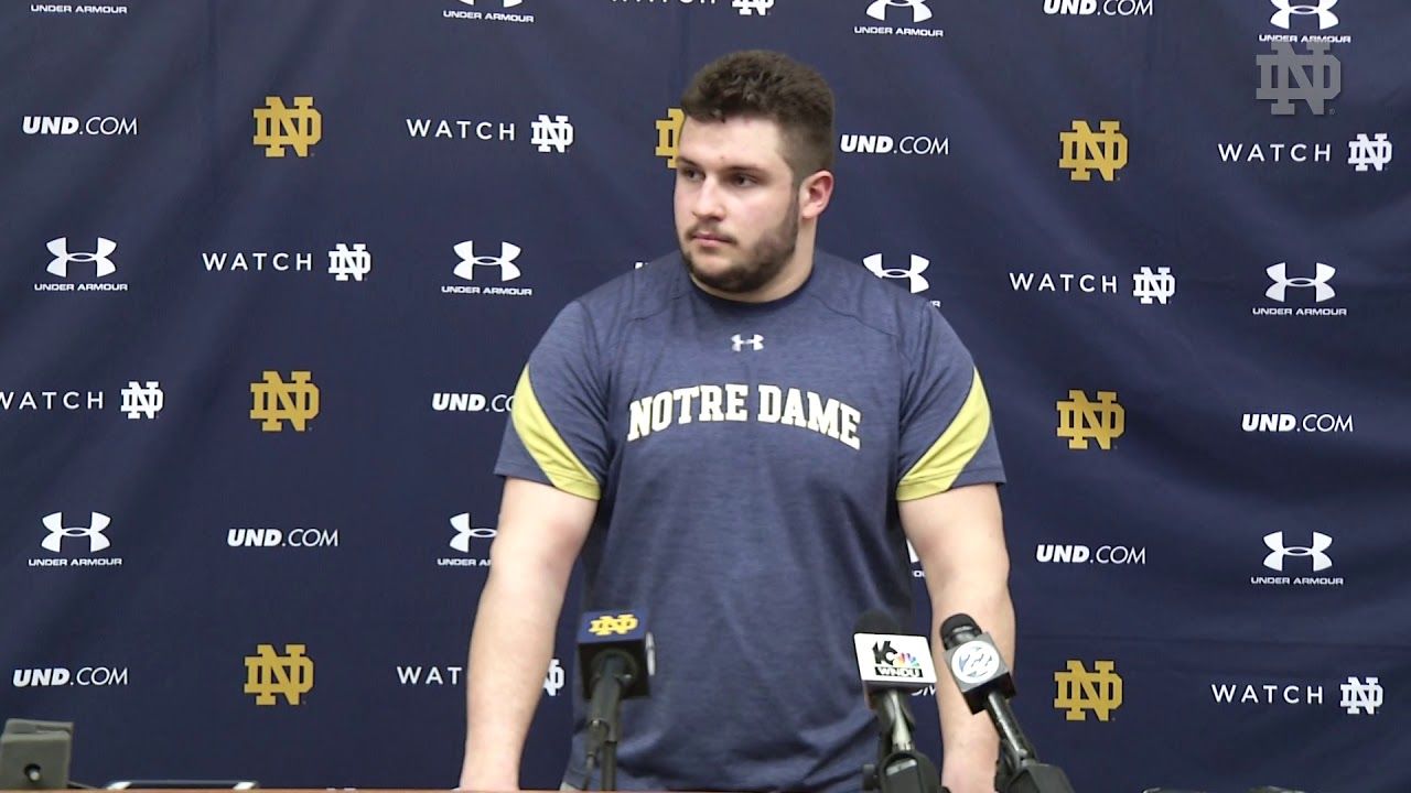 @NDFootball | Robert Hainsey Press Conference vs. Spring Practice (2019)