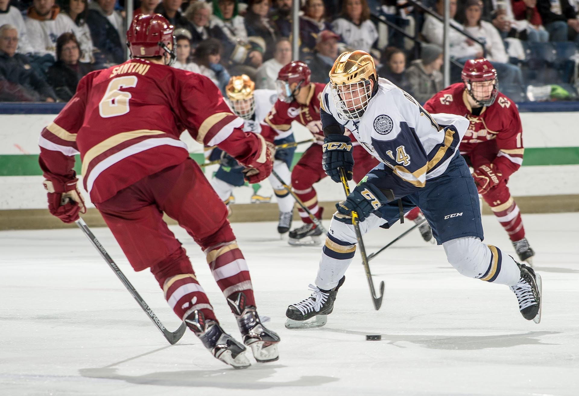 Notre Dame Shut Out by Boston College, 2-0 Thomas DiPauli got off three of the 35 shots saved by BC's Thatcher Demko on Friday night.