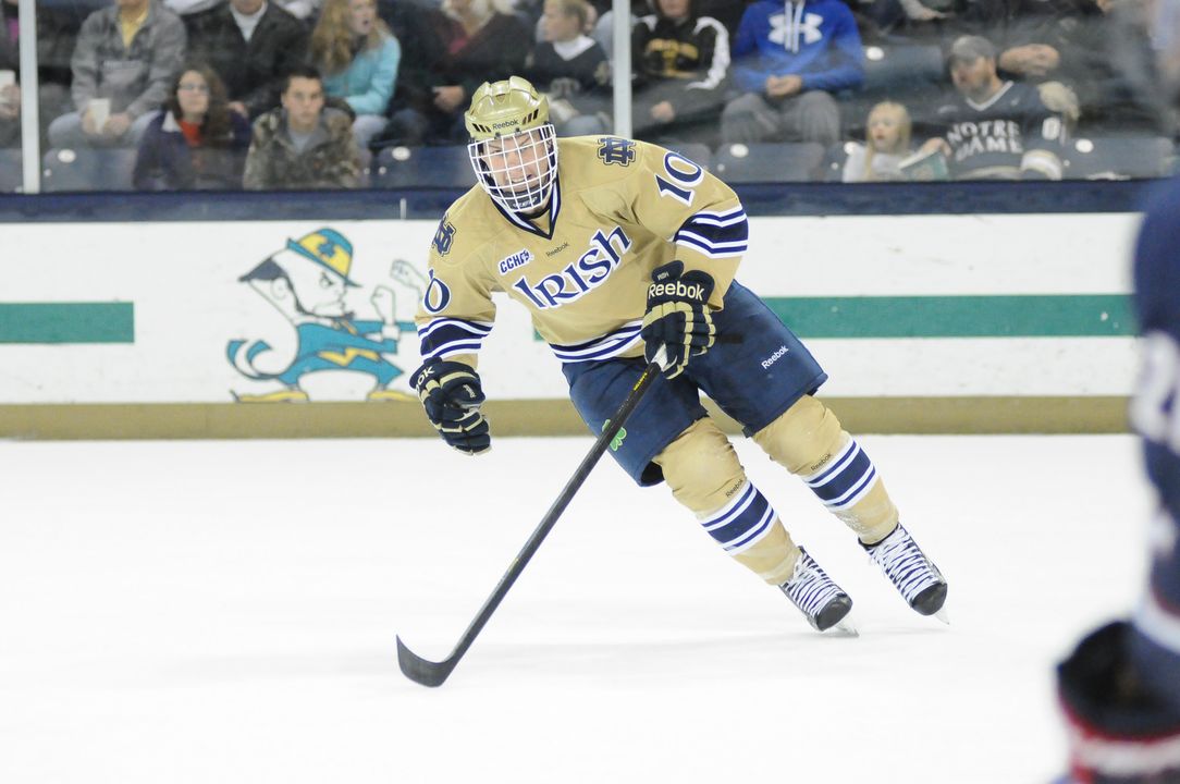 Junior center David Gerths and Notre Dame face Michigan in a two-game series at Yost Arena on Thursday and Friday nights.