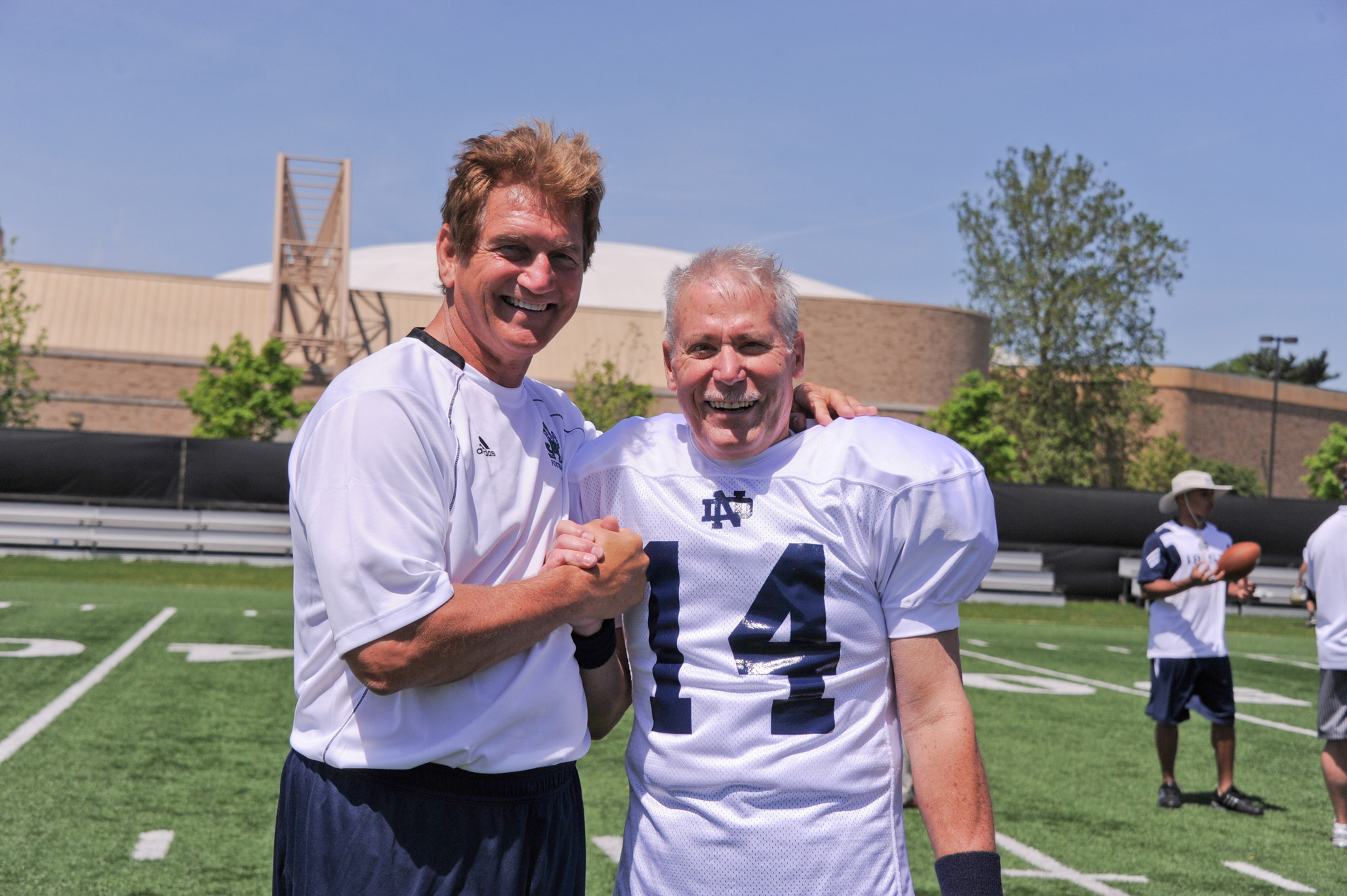 Notre Dame Football Fantasy Camp Welcomes Back Alumni Notre Dame Football Fantasy Camp gives fans the opportunity to learn from current Notre Dame coaches and meet former players like Joe Theismann