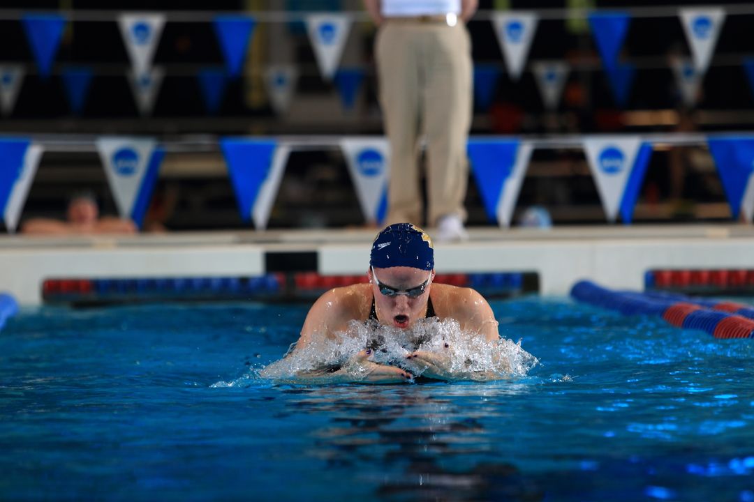 Junior Emma Reaney broke the American record in the 200-yard breaststroke Saturday night with a time of 2:04.34.