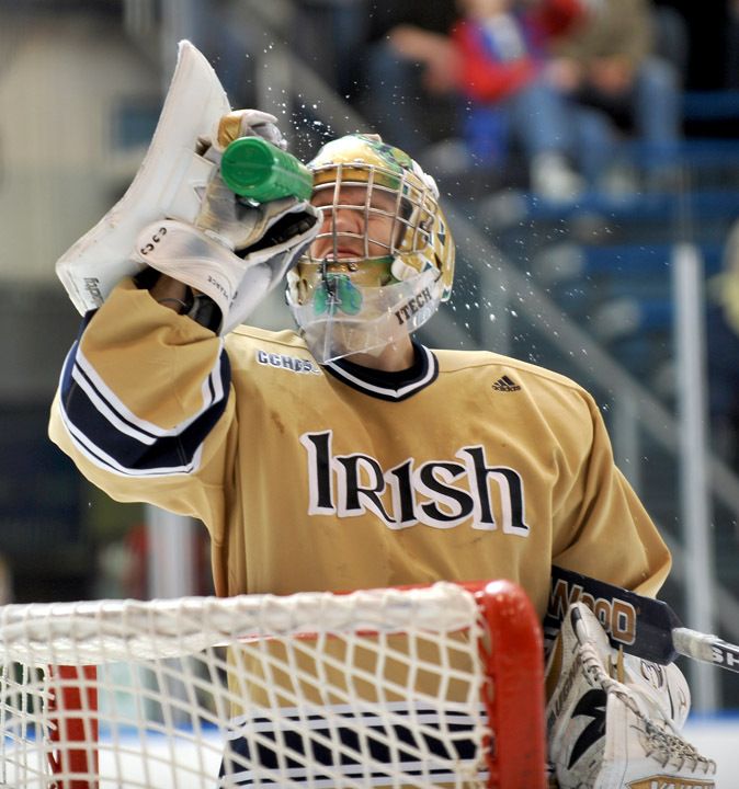 Goaltender Jordan Pearce '09 led the irish to the 2008 Frozen Four.  He finished his career as the school's all-time leader in wins, goals-against average, save percentage and shutouts.