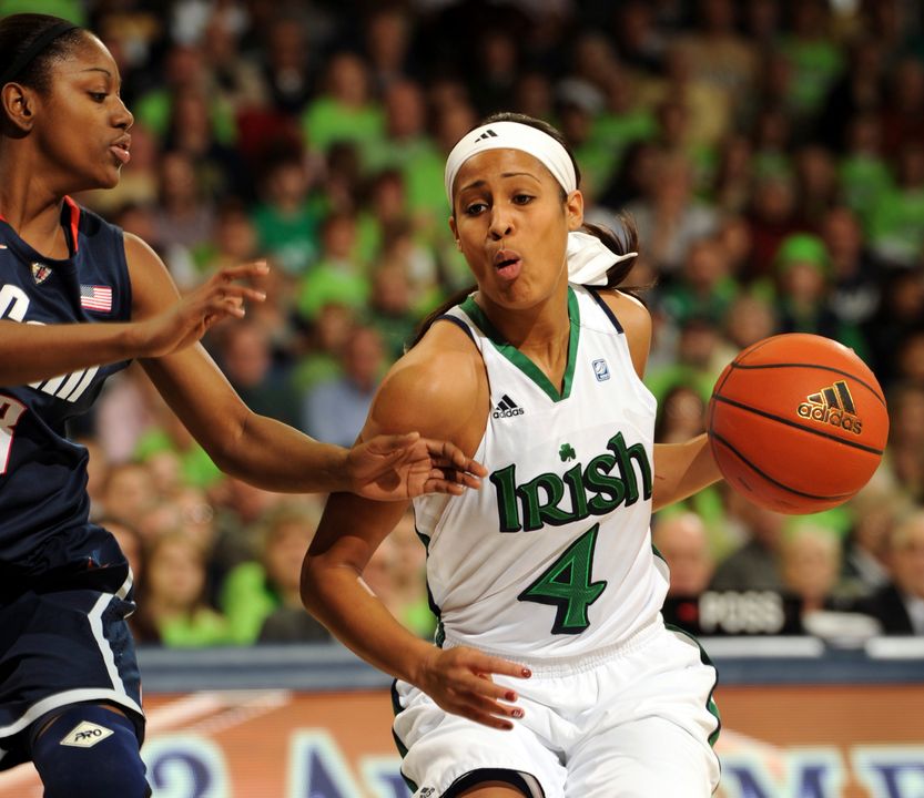 Notre Dame junior guard Skylar Diggins was named BIG EAST Player of the Week for the second time this year after averaging 18.0 points and 2.5 steals in wins over Seton Hall and No. 2 Connecticut last week.