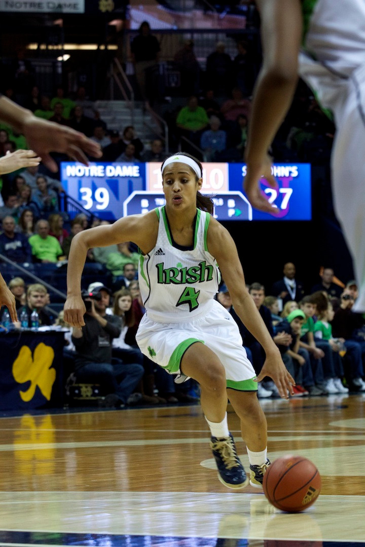 #2/3 Irish Continue BIG EAST Play Saturday Against Providence Senior guard/co-captain Skylar Diggins needs one point to become the fourth Notre Dame women's basketball player to score 2,000 career points (and the first since Ruth Riley in 2001).