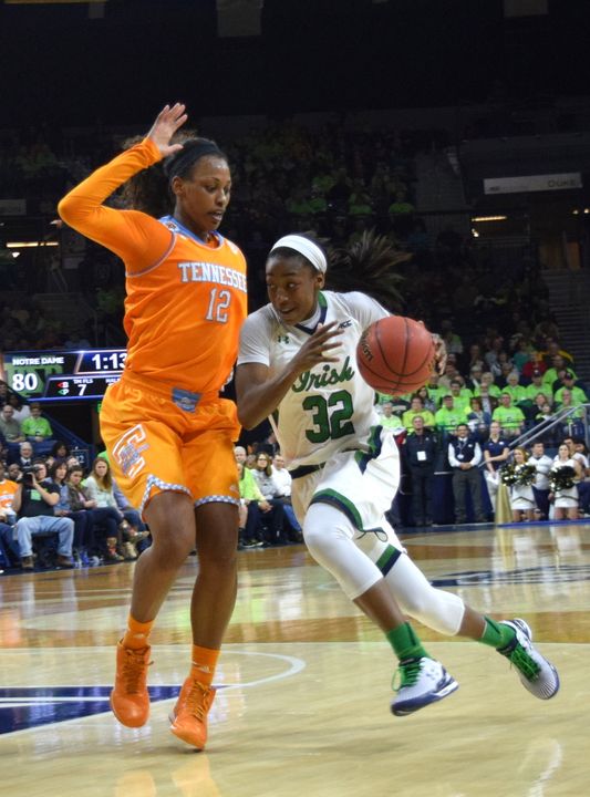 Junior guard Jewell Loyd (pictured) and freshman forward Brianna Turner earned first-team All-ACC honors on Tuesday, with Turner also copping All-ACC Freshman Team accolades, according to the ACC's Blue Ribbon Panel.